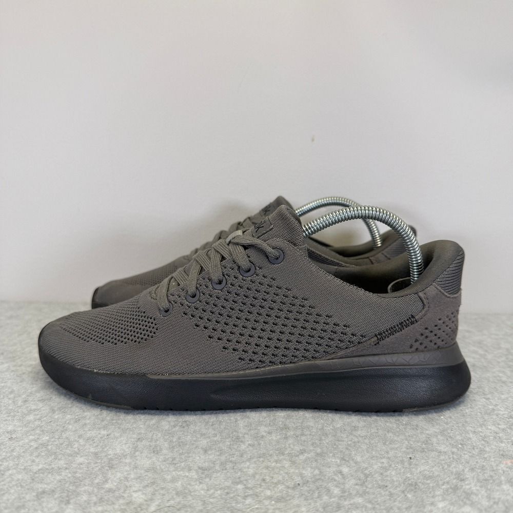 Kizik Athens Womens Shoes Size 7.5 Grey & Black Hands Free Step In Sneakers